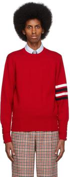 thom browne代购, Thom Browne | Red Milano 4-Bar Sweater商品图片 
