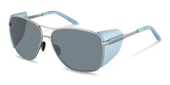 推��荐Grey Rectangular Unisex Sunglasses P8600 C 62商品