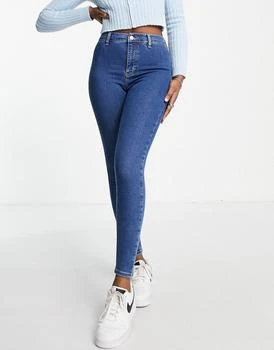 推荐Topshop Joni jeans in mid blue商品
