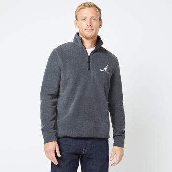product Nautica Mens Quarter Zip Nautex Fleece Pullover image
