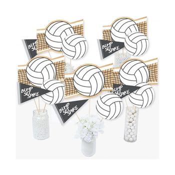商品Bump, Set, Spike - Volleyball - Party Centerpiece Sticks - Table Toppers - 15 Ct图片