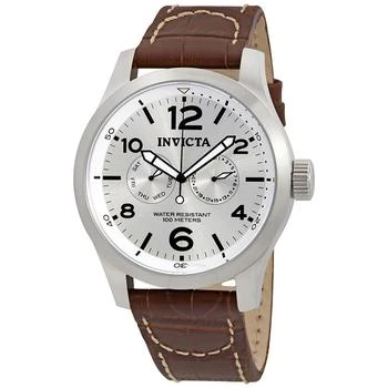 Invicta | I Force Multi-Function Silver Dial Brown Leather Men's Watch 0765,商家Jomashop,价格¥378