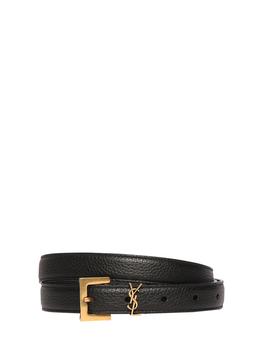 圣罗兰皮带, Yves Saint Laurent | 3cm Monogram Grained Leather Belt商品图片 