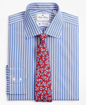 Brooks Brothers | Luxury Collection Regent Regular-Fit Dress Shirt, Franklin Spread Collar Outline Stripe商品图片,2.9折