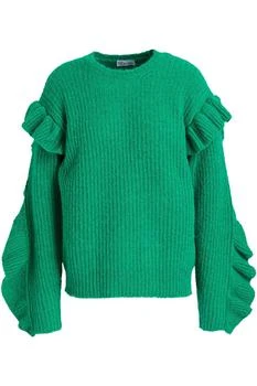 推荐Ruffled ribbed-knit sweater商品