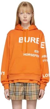 Burberry | Orange Horseferry Hoodie 