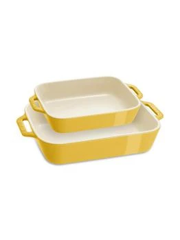 Staub | 2-Piece Ceramic Baking Dishes,商家Saks OFF 5TH,价格¥375