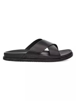 推荐Wainscott Leather Slide Sandals商品