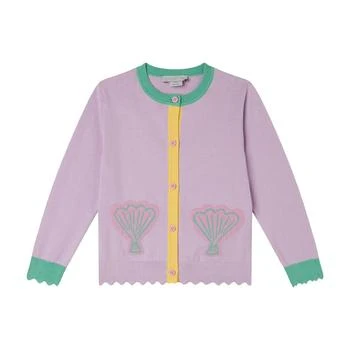 Stella McCartney | Stella McCartney Kids Seashell-Jacquard Buttoned Cardigan,商家Cettire,价格¥644