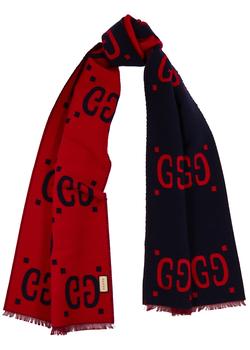 Gucci | Freedom GG wool and silk-blend scarf商品图片,