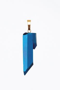 Crystal Haze | Titanium Quartz Pendant in Blue/Gold商品图片,6折