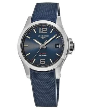 Longines | Longines Conquest V.H.P. 41mm Blue Dial Blue Rubber Strap Men's Watch L3.716.4.96.9 7.5折