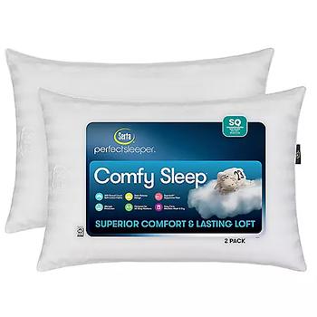 商品“完美睡眠”枕头 2只装  （100％纯棉覆盖 低过敏聚酯纤维填充）,商家Sam's Club,价格¥103图片