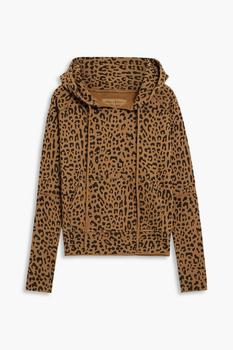 推荐Janie leopard-print French cotton-terry hoodie商品