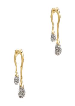 商品Solanales 14kt gold-plated double drop earrings图片
