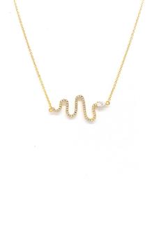 ADORNIA | Crystal Embellished Sideways Snake Pendant Necklace商品图片,1.3折