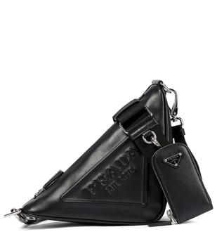 Prada | Triangle leather shoulder bag商品图片,