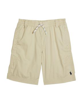 商品Boy's Logo Embroidered Drawstring Twill Shorts, Size 8-10图片