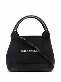 推荐BALENCIAGA - Navy Cabas Xs Organic Cotton Tote Bag商品