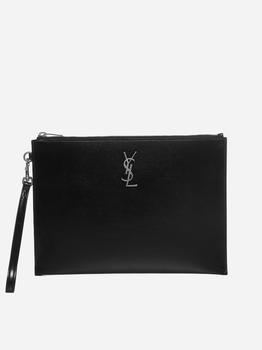 推荐YSL logo leather clutch bag商品