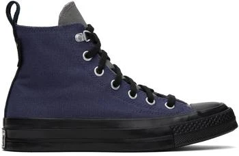 Converse | 海军蓝& 灰色 Chuck 70 高帮运动鞋 