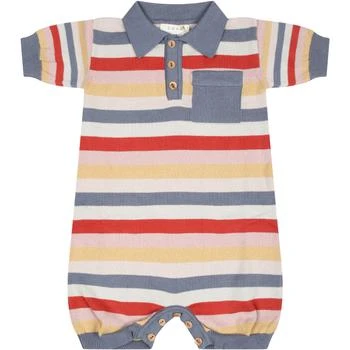 Coco Au Lait | Multicolor Romper For Baby Boy With Striped Pattern,商家Italist,价格¥1069