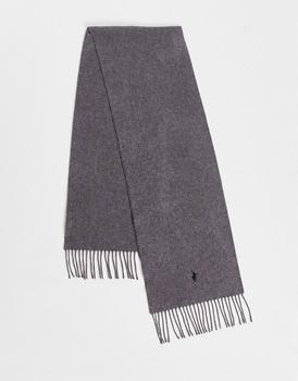 商品Ralph Lauren | Polo Ralph Lauren wool scarf in grey with pony logo,商家ASOS,价格¥660图片