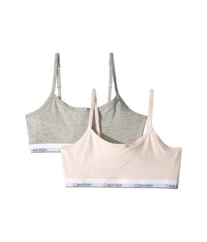 商品Calvin Klein | 2-Pack Adjustable Crop Bra (Little Kids/Big Kids),商家Zappos,价格¥142图片
