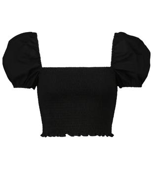 CAROLINE CONSTAS图片, CAROLINE CONSTAS | Lennox cotton-blend crop top商品图片 5.9折