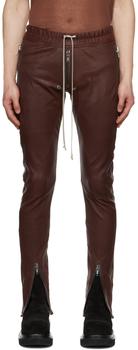 rick owens男裤, Rick Owens | Burgundy Gary Leather Pants商品图片 额外8.5折, 额外八五折