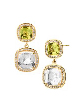 商品Syna | Mogul 18K Gold, Diamond, Rock Crystal & Peridot Drop Earrings,商家Saks Fifth Avenue,价格¥33869图片