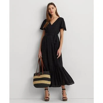 Ralph Lauren | Women's Shadow-Gingham Belted Cotton-Blend Dress,商家Macy's,价格¥782