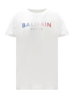 Balmain | Balmain Kids Logo Printed Crewneck T-Shirt商品图片,6.2折起