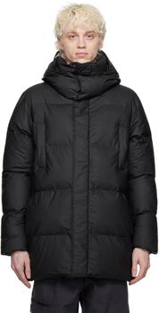 RAINS | Black Boxy Puffer Jacket商品图片,独家减免邮费
