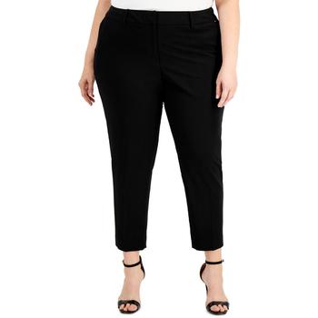 Calvin Klein | Calvin Klein Womens Plus High Rise Dressy Ankle Pants商品图片,5折, 独家减免邮费