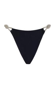 商品Jonathan Simkhai - Women's Darien Crystal-Embellished Bikini Bottom - Black - XS - Moda Operandi图片
