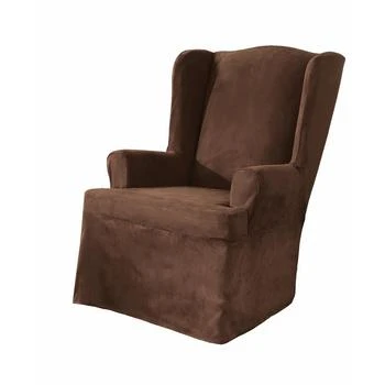 Sure Fit | Soft Suede 1-Pc Wing Chair Slipcover, 33" x 42",商家Macy's,价格¥416