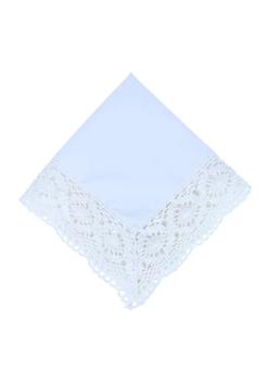 商品Joyce Cotton Handkerchief with Crochet Border图片