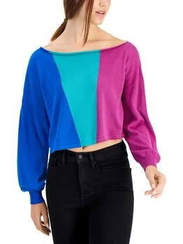 推荐Womens Knit Colorblock Pullover Sweater商品