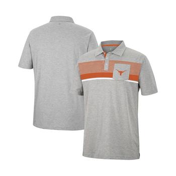 推荐Men's Heathered Gray Texas Longhorns Golfer Pocket Polo Shirt商品