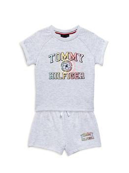 Tommy Hilfiger | Baby Girl's Heathered Logo T-Shirt & Shorts Set商品图片,3.9折