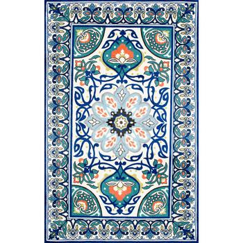 nuLOOM, nuLOOM | Leda BHBZ01A Blue 4' x 6' Area Rug商品图片 额外9折, 额外九折