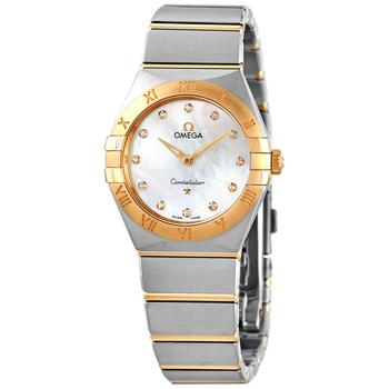 欧米茄星座, Omega | Constellation Manhattan Quartz Diamond White Mother of Pearl Dial Ladies Watch 131.20.28.60.55.002商品图片 7.4折
