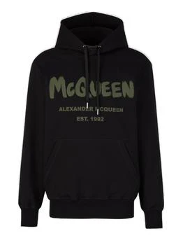 Alexander McQueen | Alexander McQueen Logo Printed Drawstring Hoodie 7.2折起