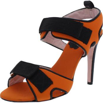 推荐Red Valentino Womens Leather Trim Strappy Heel Sandals商品