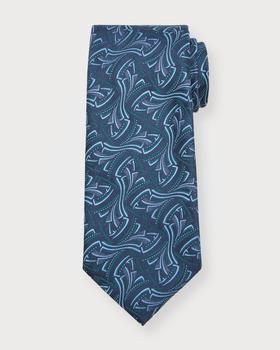 商品Men's Geometric Jacquard Silk Tie,商家Neiman Marcus,价格¥1971图片