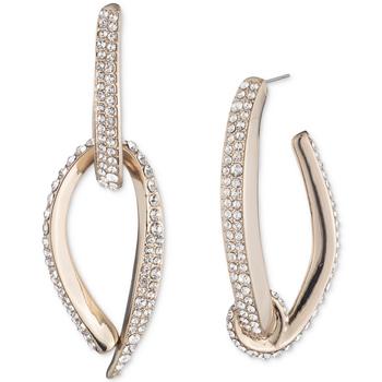商品Givenchy | Gold-Tone Crystal Asymmetrical Link Earrings,商家Macy's,价格¥497图片
