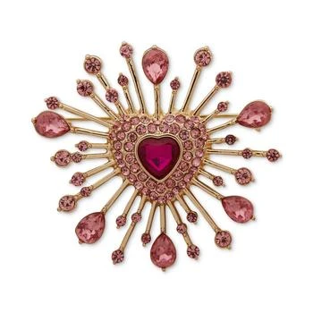 Anne Klein | Gold-Tone Color Crystal Heart Spray Pin,商家Macy's,价格¥209
