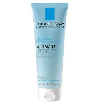 La Roche Posay | La Roche-Posay Toleriane Purifying Foaming Cream Facial Cleanser for Sensitive Skin with Glycerin, 4.22 Fl. Oz. 