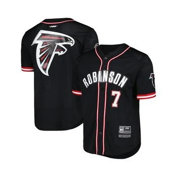 Pro Standard | Men's Bijan Robinson Black Atlanta Falcons Mesh Baseball Button-Up T-shirt,商家Macy's,价格¥824